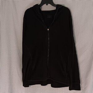 Tek Gear Black Fleece Zip-Up Hoodie Jacket Women's Plus Size 2X